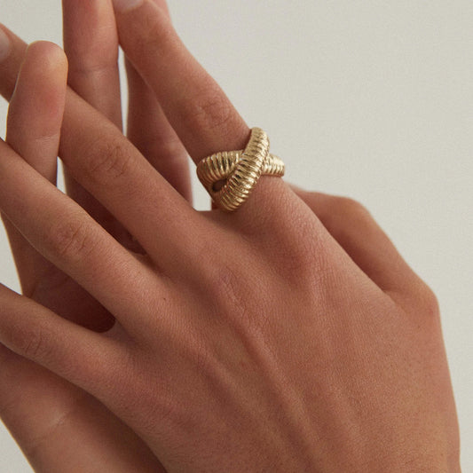 DOUBLE TEXTURED RING