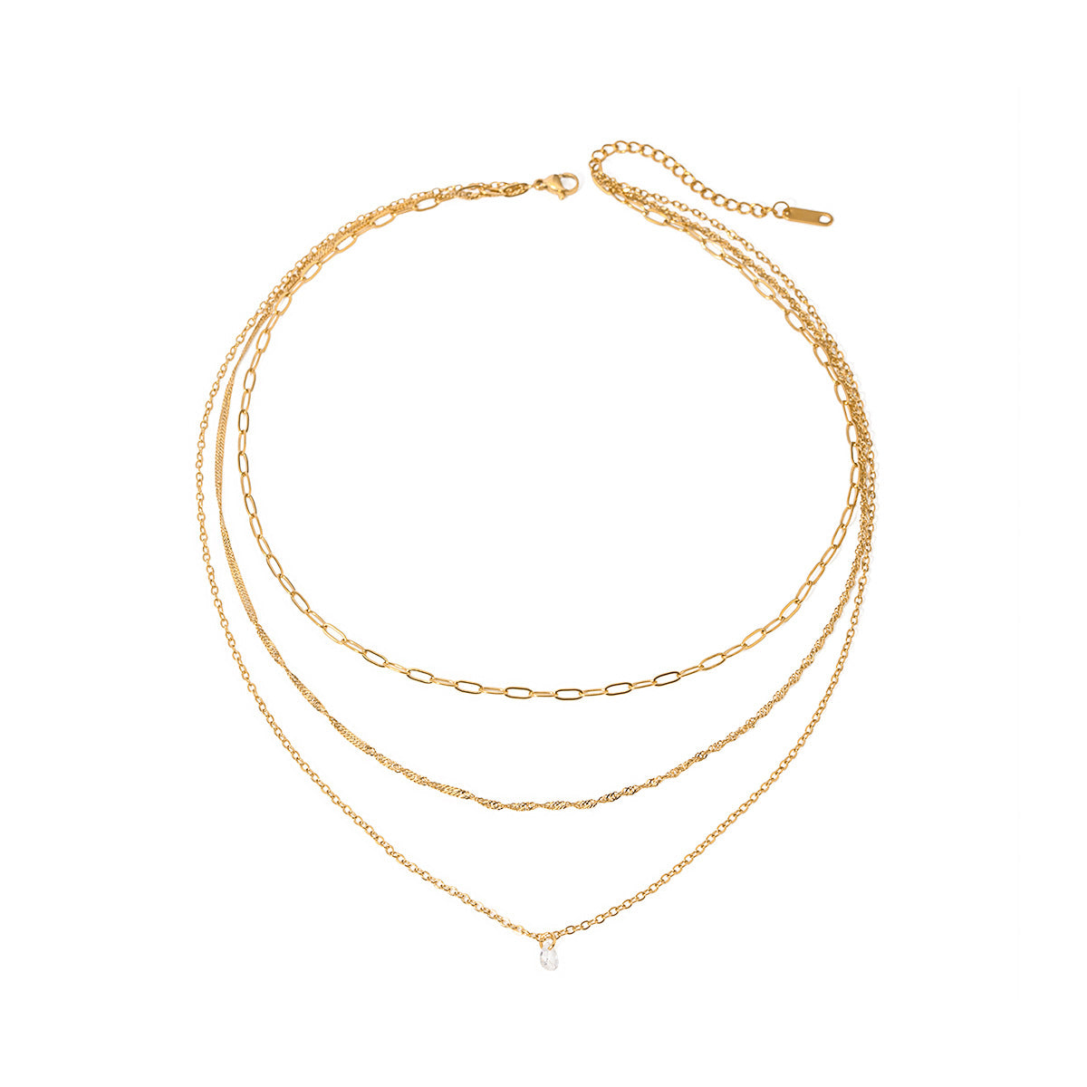 LAYERED THIN CHAIN NECKLACE