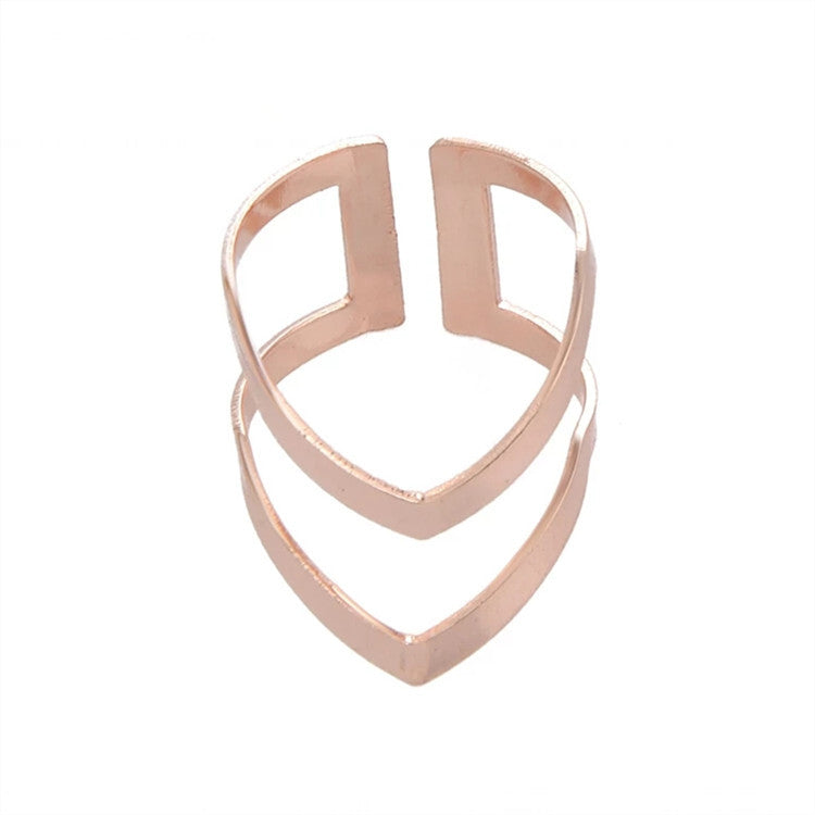 WOMEN VINTAGE DOUBLE V-SHAPED FINGER JOINT RING